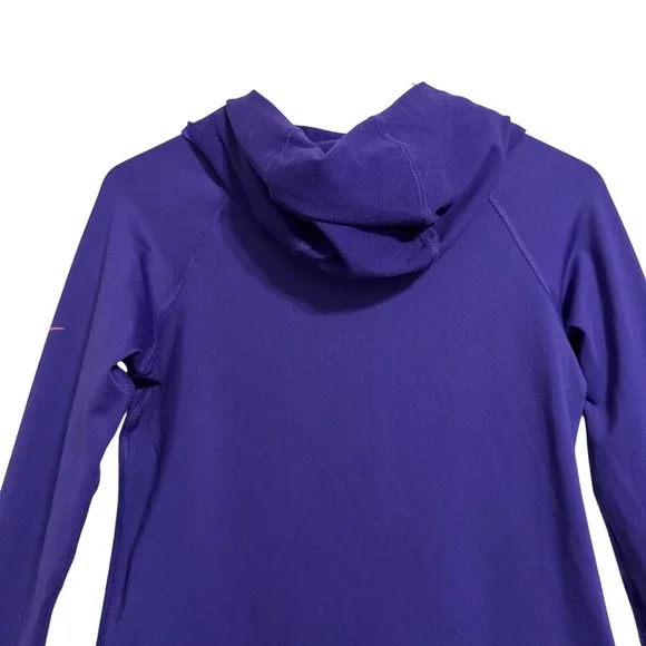 Nike Pro Dri FIT Kids Purple Long Sleeve Hoodie Athletic Top XL - Picture 8 of 10